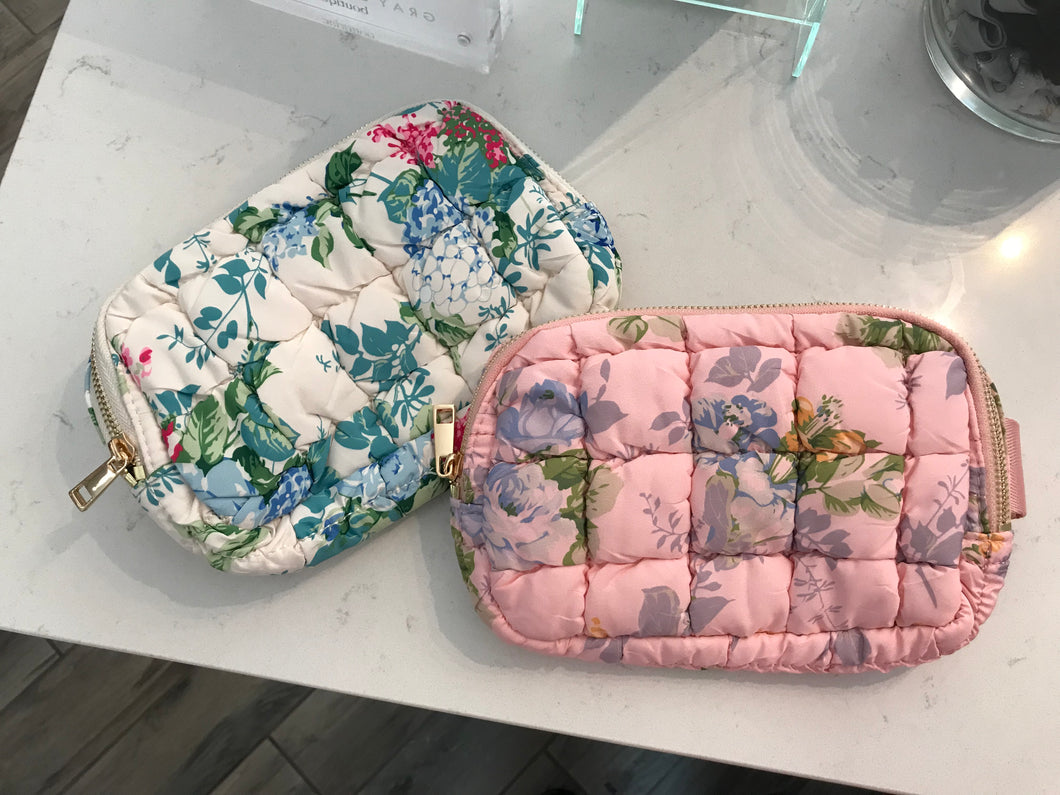 Floral puff Fanny pack