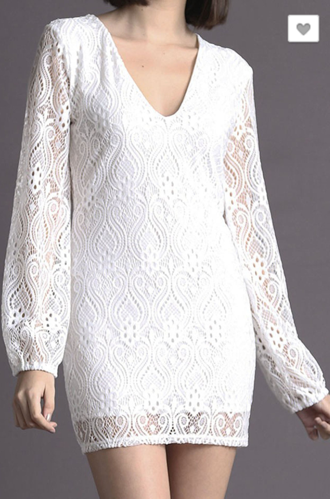 White Lace Long Sleeve